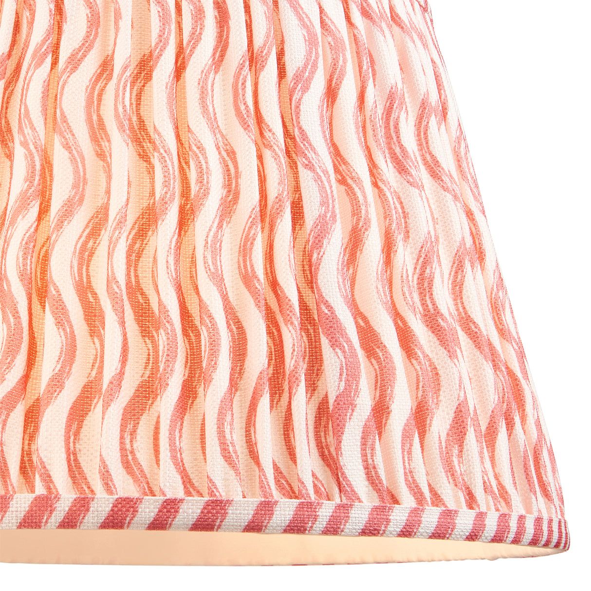 Ceramic Table Light Layered Leaf & Ripple 35cm Coral pink shade