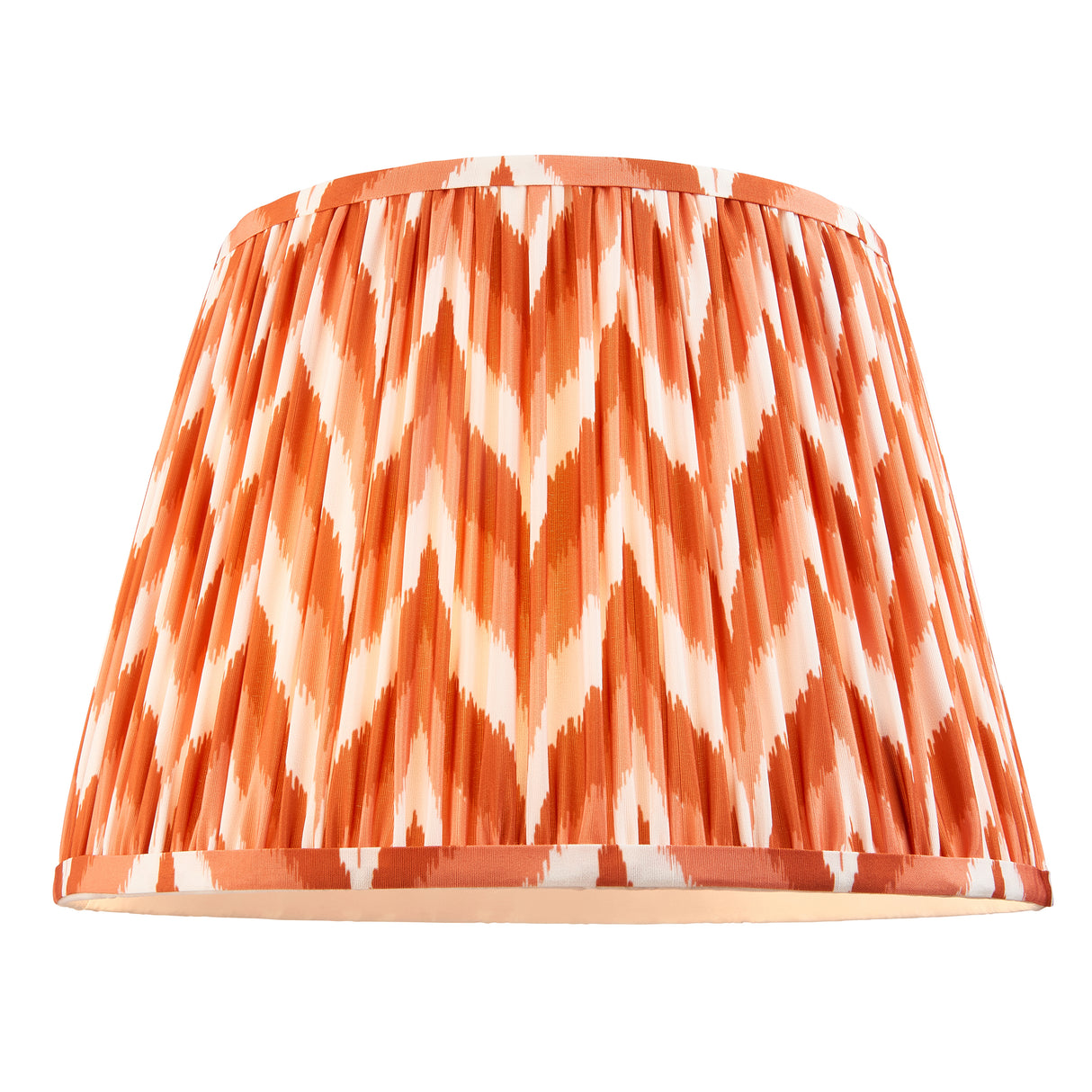 Ceramic Table Light Layered Leaf & Zigzag 35cm Apricot orange shade