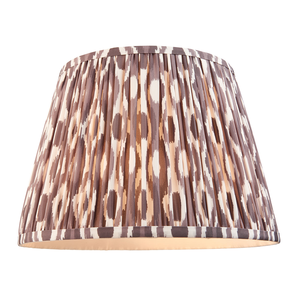 Ceramic Table Light Layered Leaf & Ikat 35cm Pearl grey shade