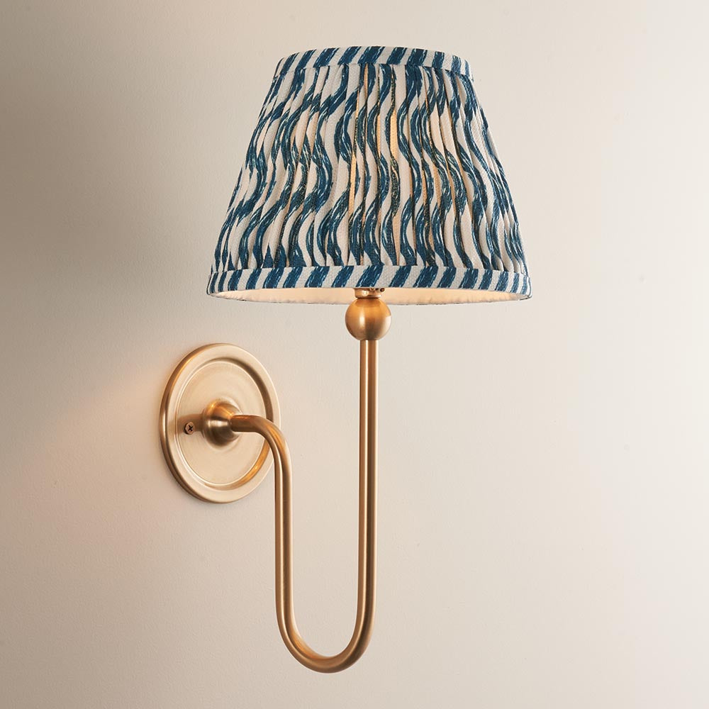 Santiago & Ripple 20cm Marlin blue shade Wall light