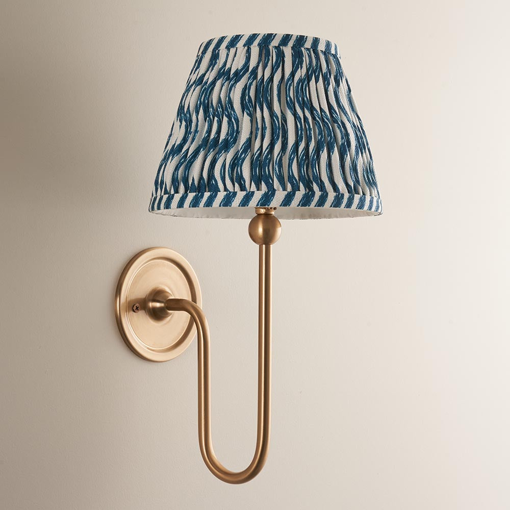 Santiago & Ripple 20cm Marlin blue shade Wall light