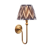 Santiago & Zigzag 20cm Pearl grey shade Wall light