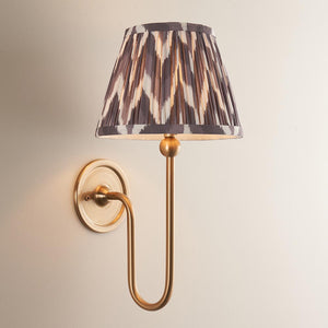 Santiago & Zigzag 20cm Pearl grey shade Wall light - Comet Lighting