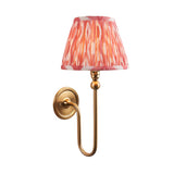 Santiago & Ikat 20cm Coral pink shade Wall light - Comet Lighting