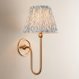 Santiago & Leaf 20cm Shell bay blue shade Wall light - Comet Lighting