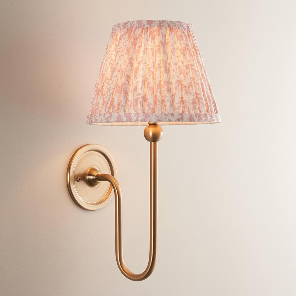 Santiago & Leaf 20cm Peachy keen shade Wall light