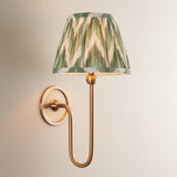 Santiago & Zigzag 20cm Cotswold green shade Wall light