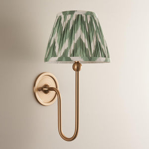 Santiago & Zigzag 20cm Cotswold green shade Wall light - Comet Lighting