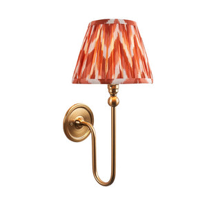 Santiago & Zigzag 20cm Apricot orange shade Wall light - Comet Lighting