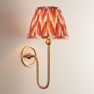 Santiago & Zigzag 20cm Apricot orange shade Wall light - Comet Lighting
