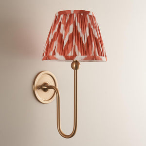 Santiago & Zigzag 20cm Apricot orange shade Wall light - Comet Lighting