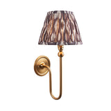 Santiago & Ikat 20cm Pearl grey shade Wall light - Comet Lighting