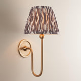 Santiago & Ikat 20cm Pearl grey shade Wall light - Comet Lighting