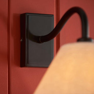 Knole Wall Matt black & natural faux linen