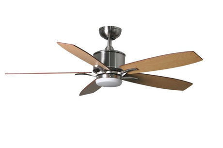 Prima 52inch Ceiling Fan with LED Light Brushed Nickel