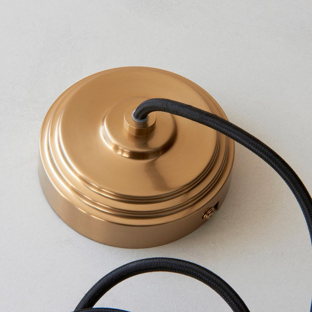 Eltham Cable Set Brushed aged brass plate & black braided flex