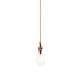 Eltham Cable Set Brushed aged brass plate & natural braided flex