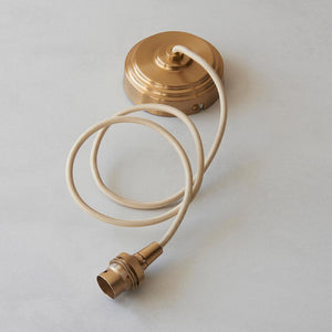 Eltham Cable Set Brushed aged brass plate & natural braided flex