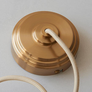 Eltham Cable Set Brushed aged brass plate & natural braided flex