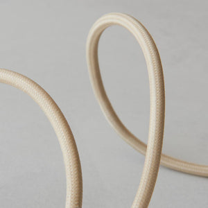 Eltham Cable Set Brushed aged brass plate & natural braided flex