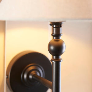 Lille Wall Matt black & natural faux linen