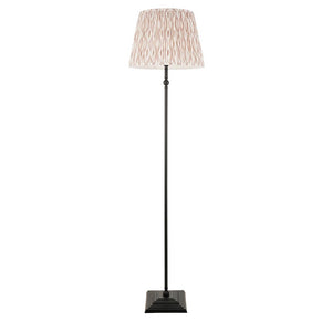 Lille & Ikat 40cm Floor Matt black & neutral print fabric