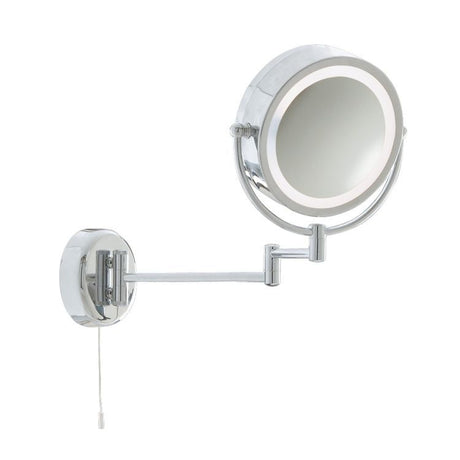 Searchlight  Illuminated Chrome Bathroom Mirror Adjustable Arm
