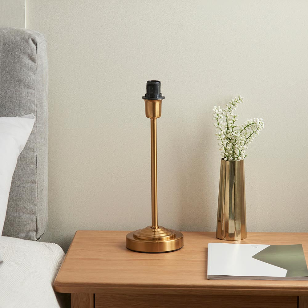 Rise Table Base Vintage brass finish