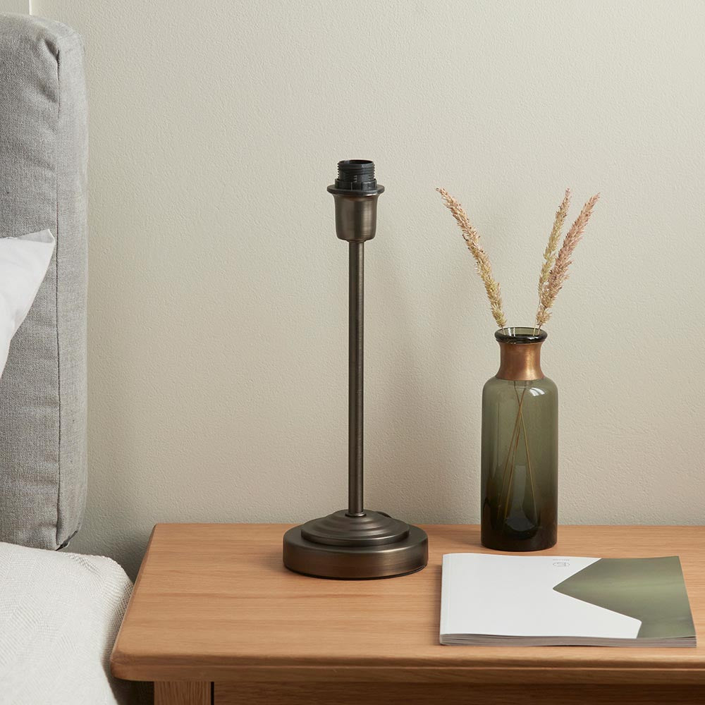 Rise Table Base Dark antique bronze plate