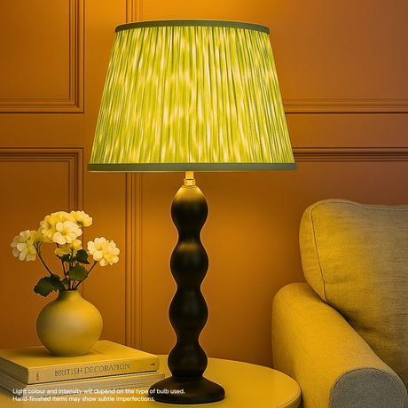 AARTIN RIPPLE TABLE LAMP IN WOOD WITH EBONY FINISH (BASE ONLY)
