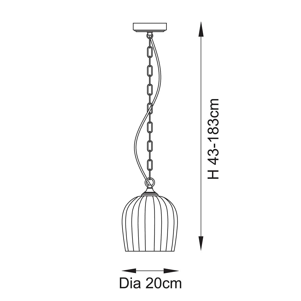 Ashcroft Ribbed Pendant