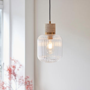Travi Ribbed Pendant