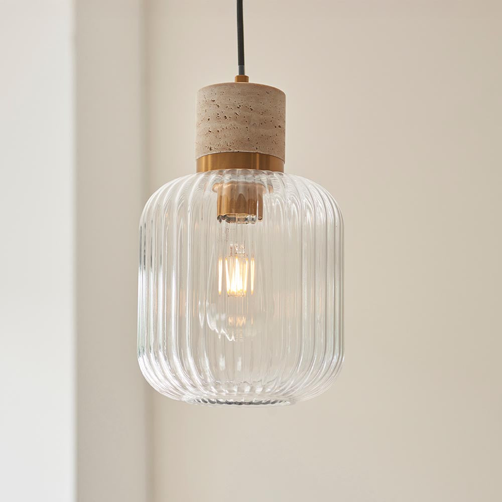 Travi Ribbed Pendant