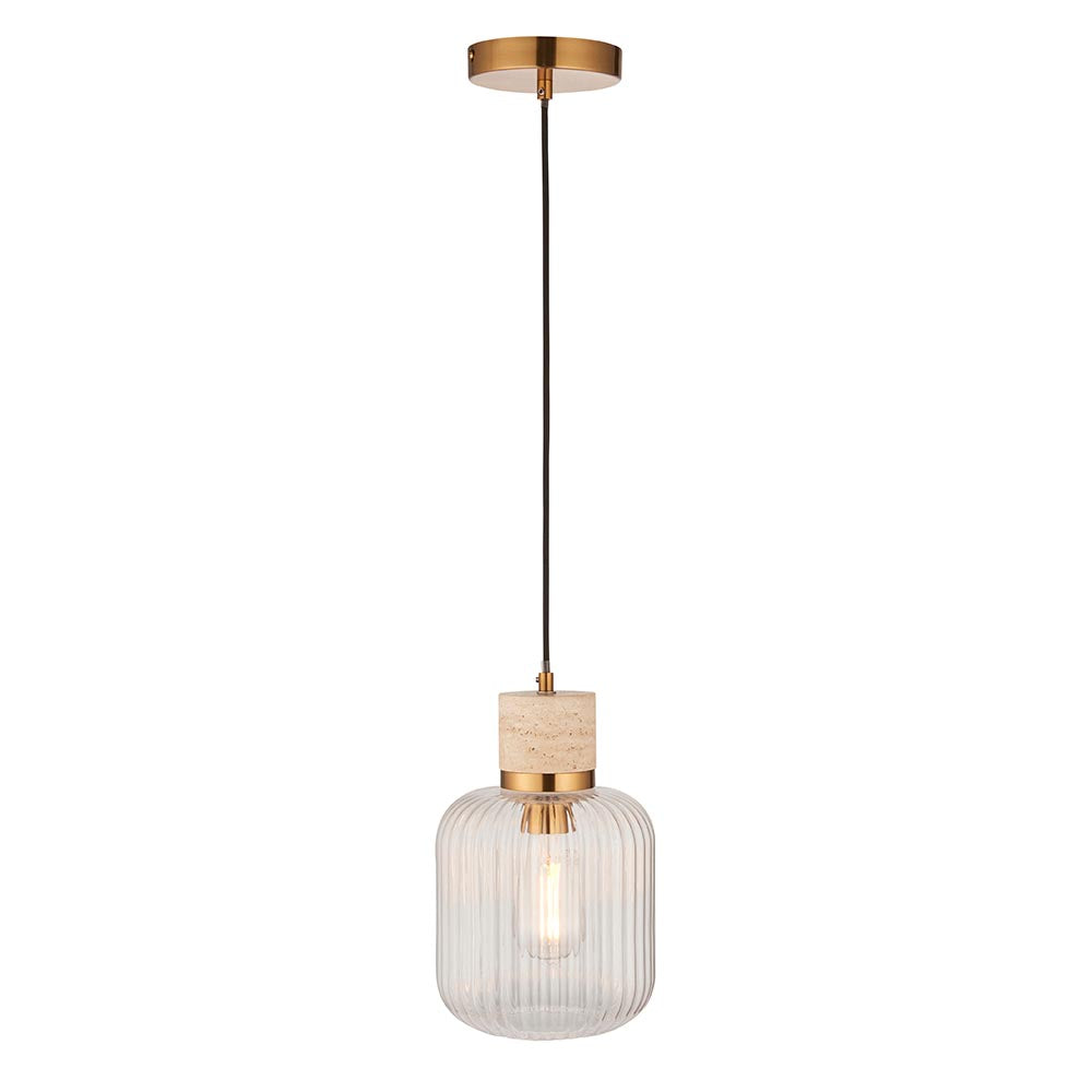 Travi Ribbed Pendant