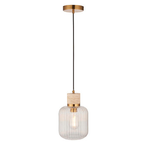 Travi Ribbed Pendant