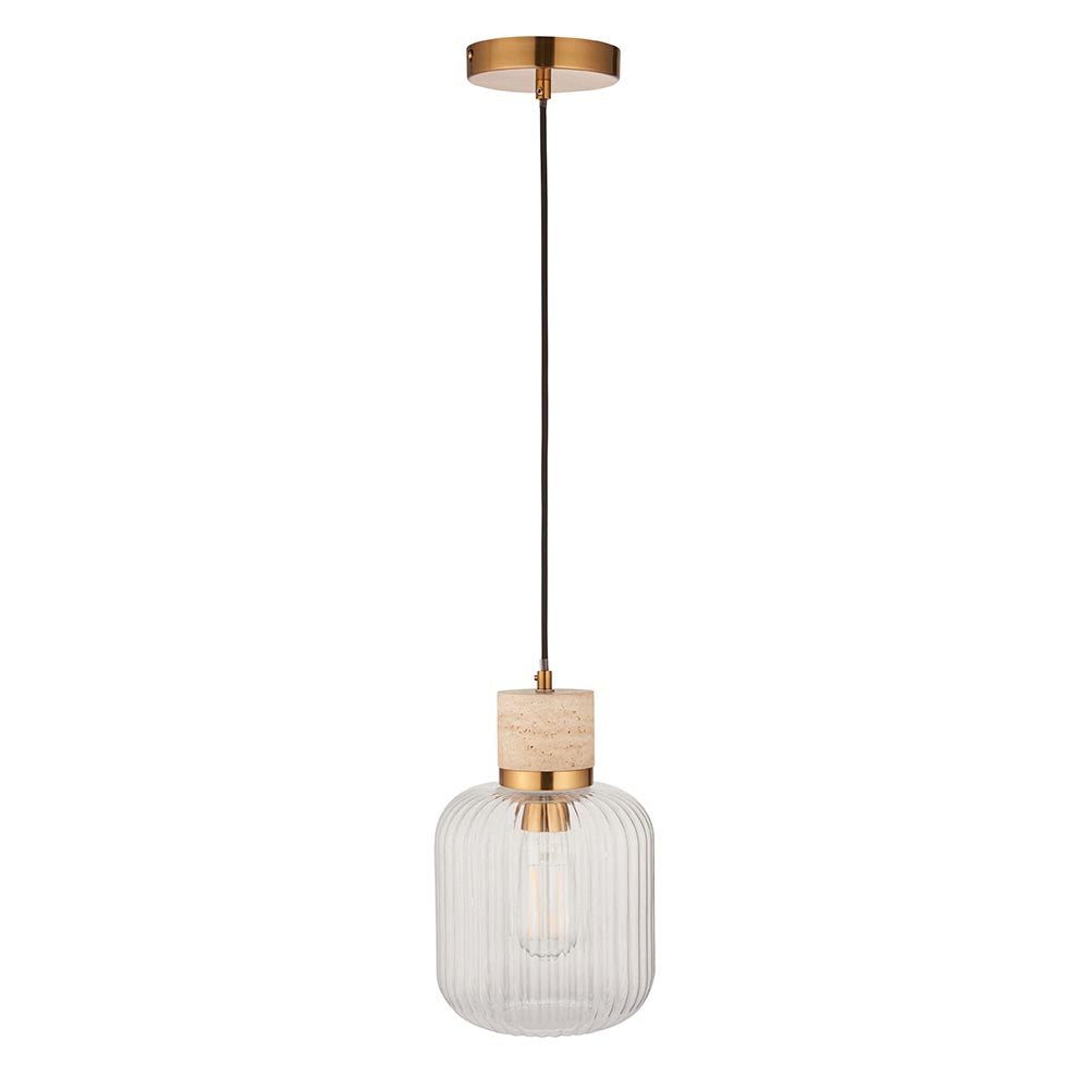 Travi Ribbed Pendant
