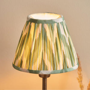 Rise & Zigzag 16cm Table Antique bronze plate & cotswold green fabric