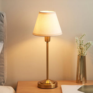 Rise & Ivy 16cm Table Vintage brass finish & vintage white fabric