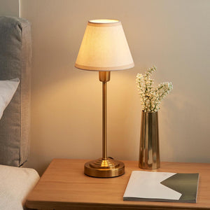 Rise & Ivy 16cm Table Vintage brass finish & vintage white fabric