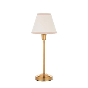 Rise & Ivy 16cm Table Vintage brass finish & vintage white fabric