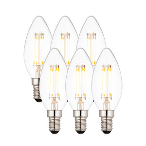 E14 LED Filament Candle - 6 pack