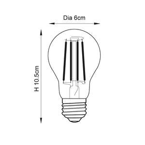 E27 LED Filament GLS - 3 pack