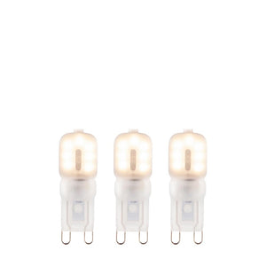 G9 LED Frosted SMD- 3 pack  Frosted pc & bright nickel plate