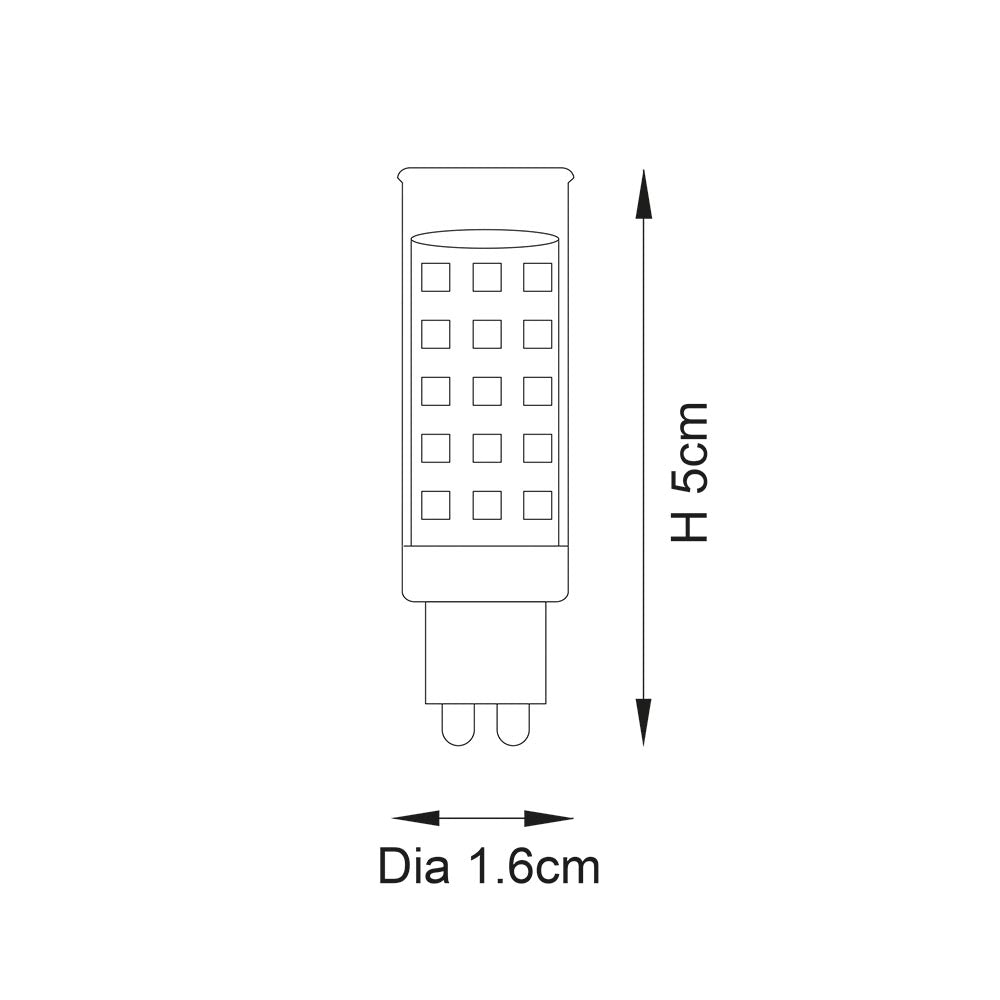 G9 LED SMD - 3 pack  Clear & gloss white pc