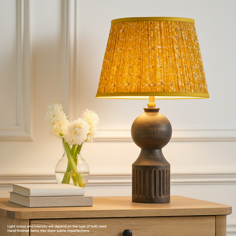 AARTIN TESSA TABLE LAMP IN WOOD WITH DARK NATURAL WOOD FINISH (BASE ONLY)