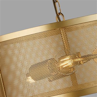 Searchlight Fishnet 3Lt Drum Pendant Matt Gold