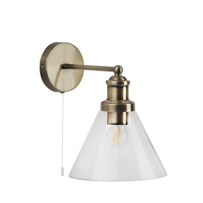 Searchlight Pyramid Wall Light - Cc| Clear Glass Shade - Comet Lighting