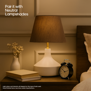 AARTIN FRANKLIN TABLE LAMP IN WHITE UNGLAZED CERAMIC (BASE ONLY)