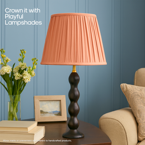 AARTIN RIPPLE TABLE LAMP IN WOOD WITH EBONY FINISH (BASE ONLY)