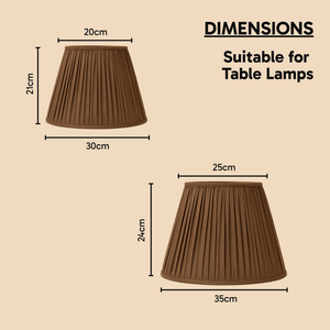 AARTIN STRAIGHT EMPIRE GATHERED LAMPSHADE IN TAUPE SILK